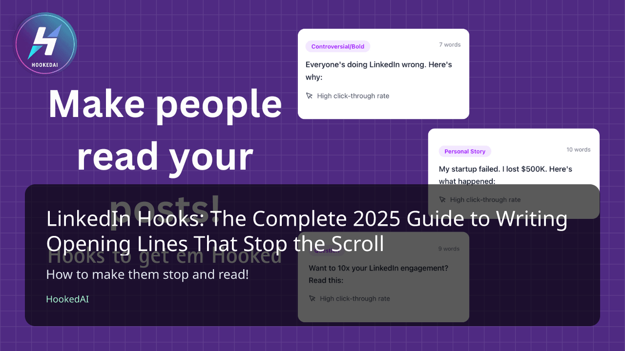 Hooked AI - LinkedIn Hooks: The Complete 2025 Guide to Writing Opening ...
